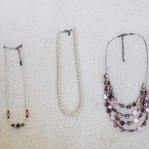 Peach and Cream necklace collection
